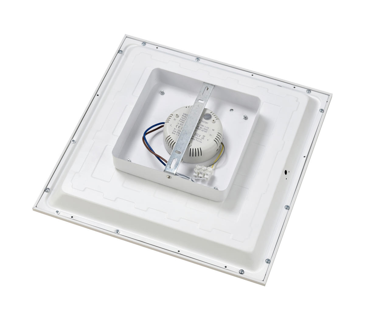Deckenleuchte weiß Metall Kunststoff B/H/L: ca. 39,5x6,5x39,5 cm LED-Panel_Starry_Plan - weiß (39,50/39,50/6,50cm)