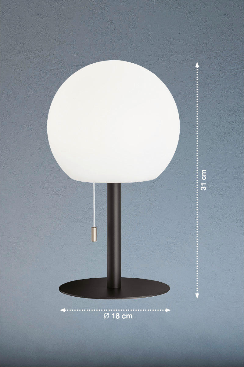 LED-Außenleuchte 850187 Trivento schwarz weiß H/D: ca. 31x18 cm Trivento - weiß/schwarz (18,00/31,00cm) - easy! by FHL