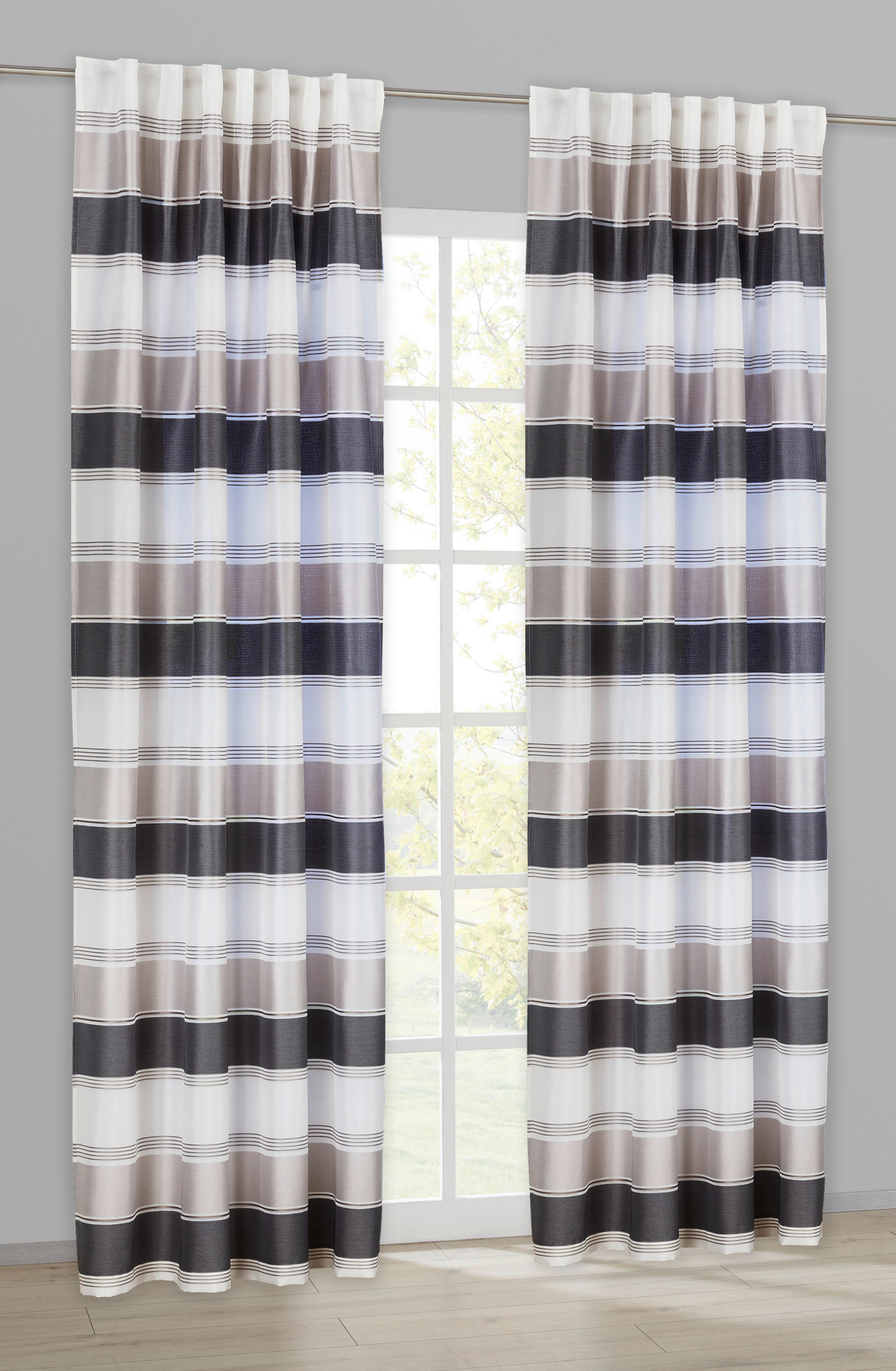 Schlaufenvorhang Nanni grau B/L: ca. 140x245 cm Nanni - grau (140,00/245,00cm) - POCOline