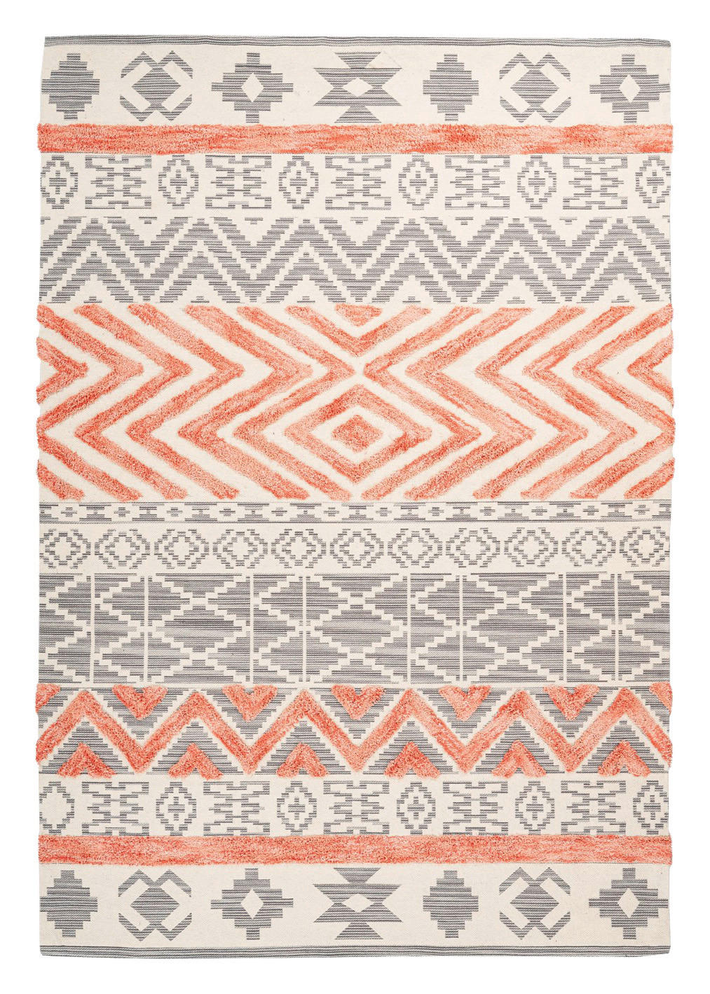 Arte Espina Kurzflorteppich Ethnie 125 grau B/H/L: ca. 200x1x290 cm Ethnie 125 - apricot/grau (290,00/200,00/1,00cm) - Arte Espina