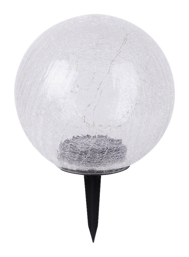 Solarleuchte klar Glas D: ca. 20 cm Solarleuchte_Crackle-Glaskugel 20cm - klar (20,00cm) - POCOline