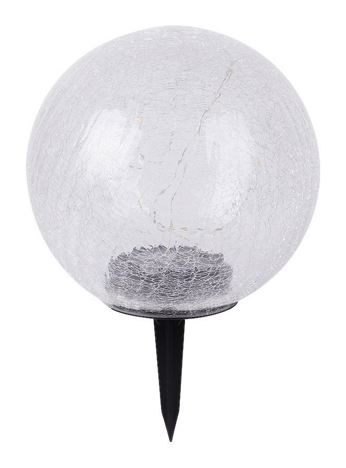 Solarleuchte klar Glas D: ca. 20 cm Solarleuchte_Crackle-Glaskugel 20cm - klar (20,00cm) - POCOline