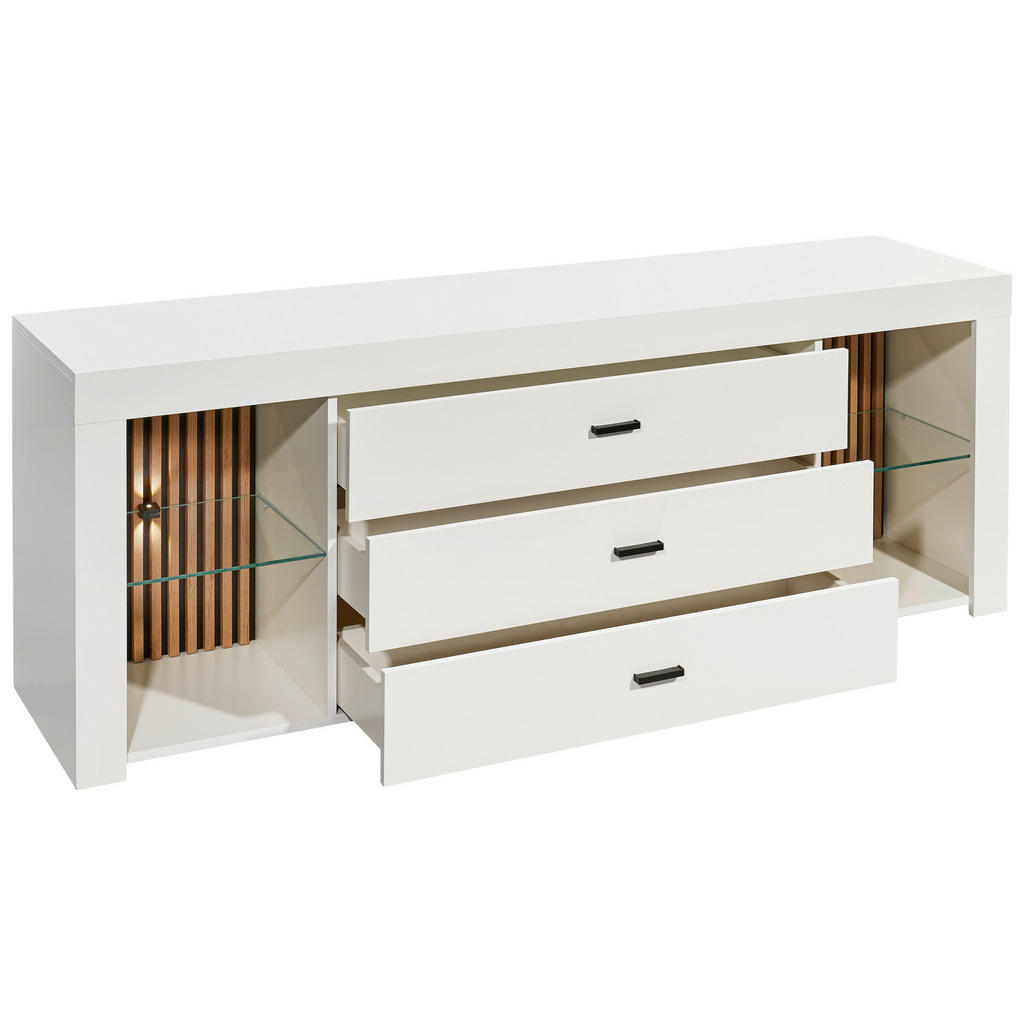 Thumbnail - TV-Lowboard Rosalie weiß Eiche Evoke Coast Nachbildung B/H/T: ca. 179x67x44 cm