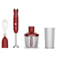BERGNER Stabmixer-Set rot braun Edelstahl B/H/L: ca. 14,2x23x24,2 cm MAROON - braun/rot (24,20/14,20/23,00cm) - BERGNER