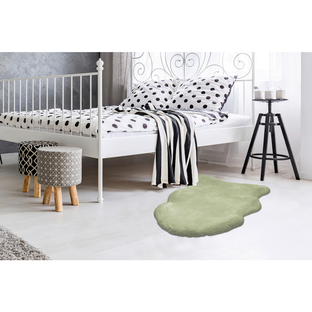 Thumbnail - Arte Espina Hochflorteppich Rabbit Sheepskin 225 mint B/H/L: ca. 60x3,5x90 cm
