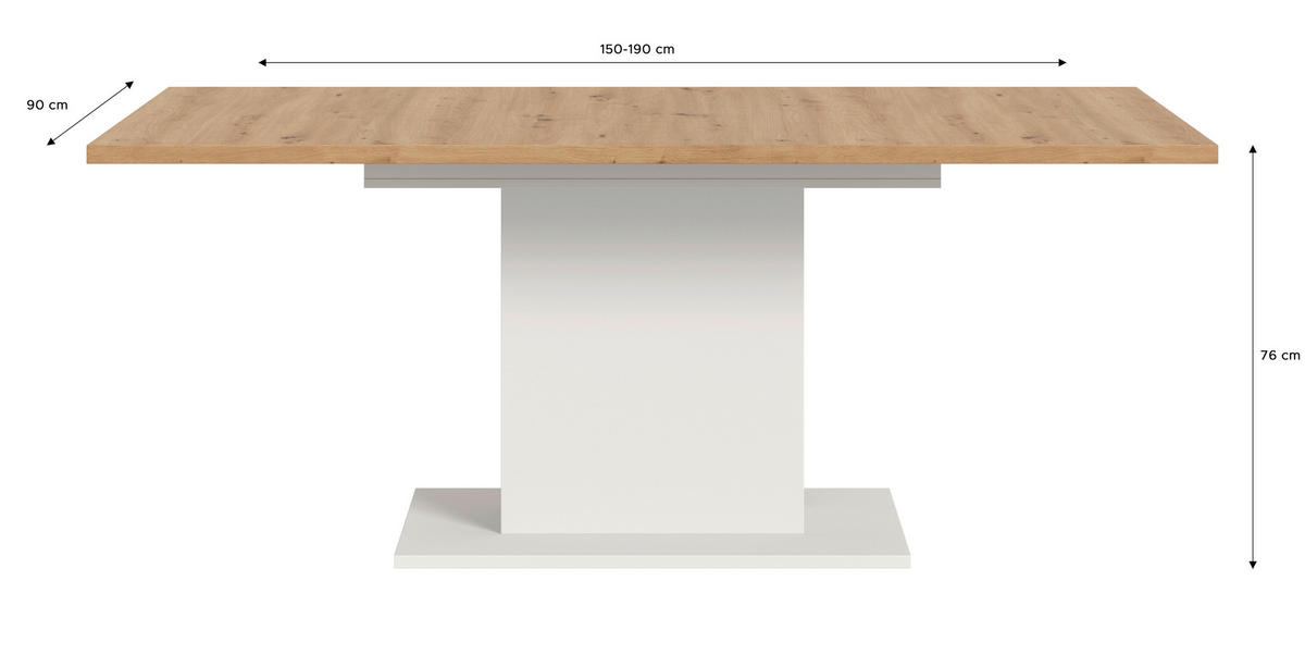 Esstisch MOTION weiß Artisan Nachbildung B/H/T: ca. 150x76x90 cm MOTION - weiß (150,00/76,00/90,00cm) - xonox.home