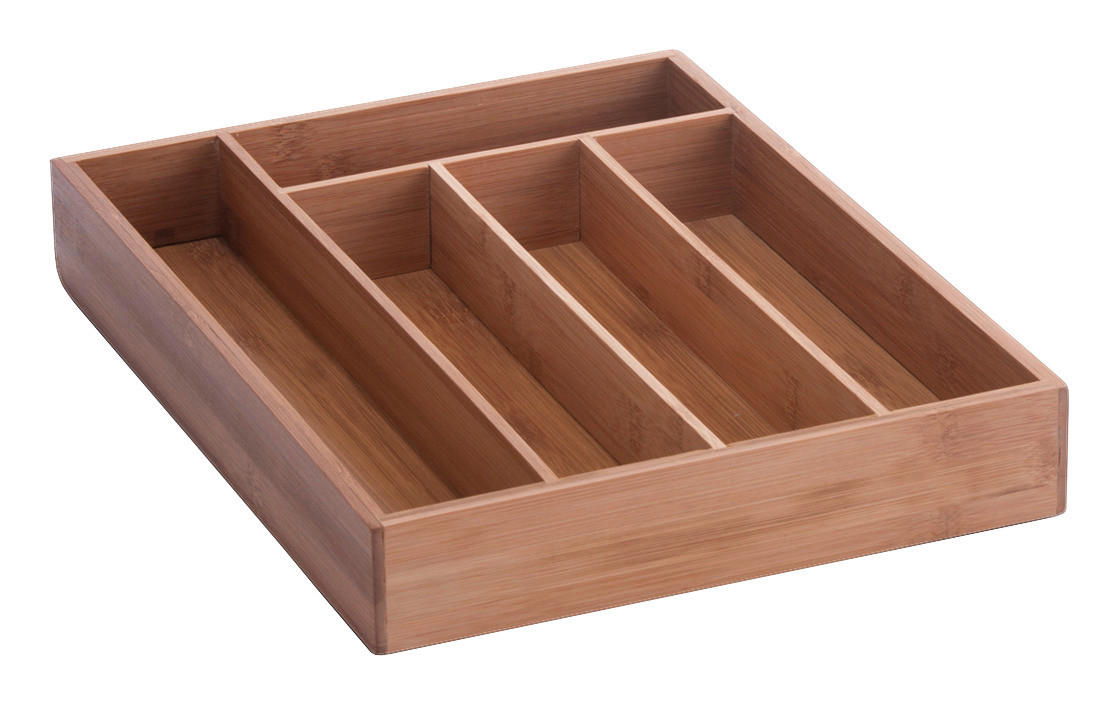 Zeller Besteckkasten natur Bambus B/H/L: ca. 26x5x34 cm Besteckkasten - natur (34,00/26,00/5,00cm) - Zeller