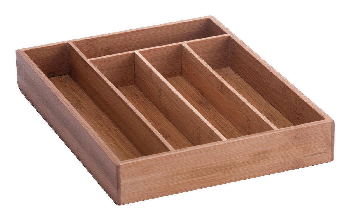 Zeller Besteckkasten natur Bambus B/H/L: ca. 26x5x34 cm Besteckkasten - natur (34,00/26,00/5,00cm) - Zeller