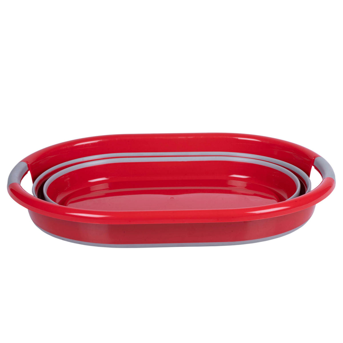 Dirt Devil Wäschekorb grau B/H/L: ca. 60x30x45 cm Faltbarer_Wäschekorb 27l - rot/grau (45,00/60,00/30,00cm) - Dirt Devil