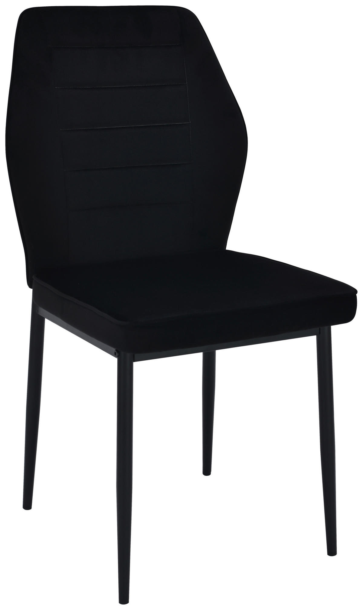 Stuhl Jimmy schwarz Samtoptik B/H/T: ca. 42x87,5x57 cm Jimmy - schwarz (42,00/87,50/57,00cm)