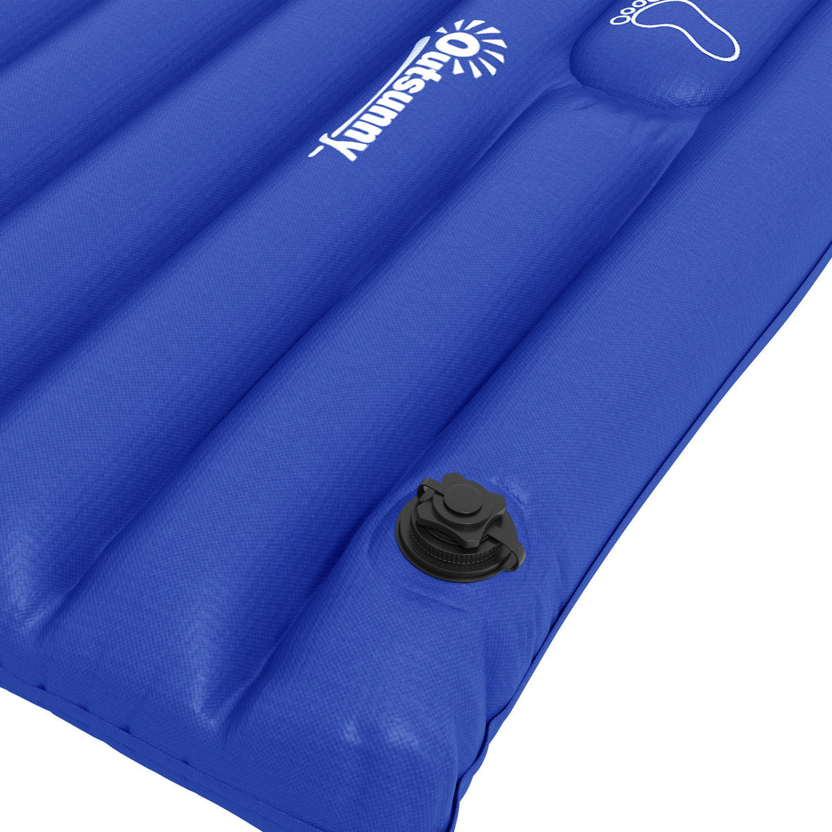 Outsunny Luftmatratze blau Polyester B/H/L: ca. 70x10x195 cm Luftmatratze - blau (195,00/70,00/10,00cm) - Outsunny