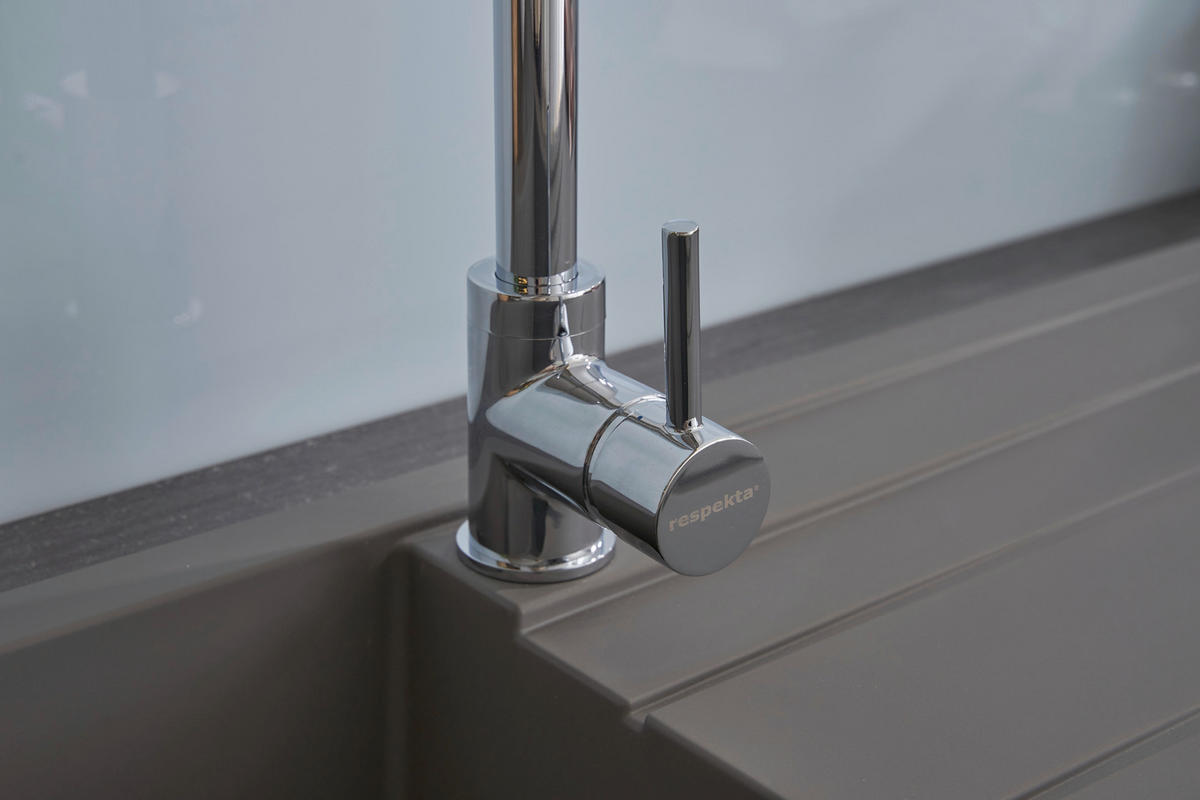 Respekta Einbauspüle Houston 80 x 50 G Beton grau Mineralite B/H/T: ca. 80x21x50 cm Houston 80 x 50 G - Beton/grau (80,00/21,00/50,00cm) - Respekta