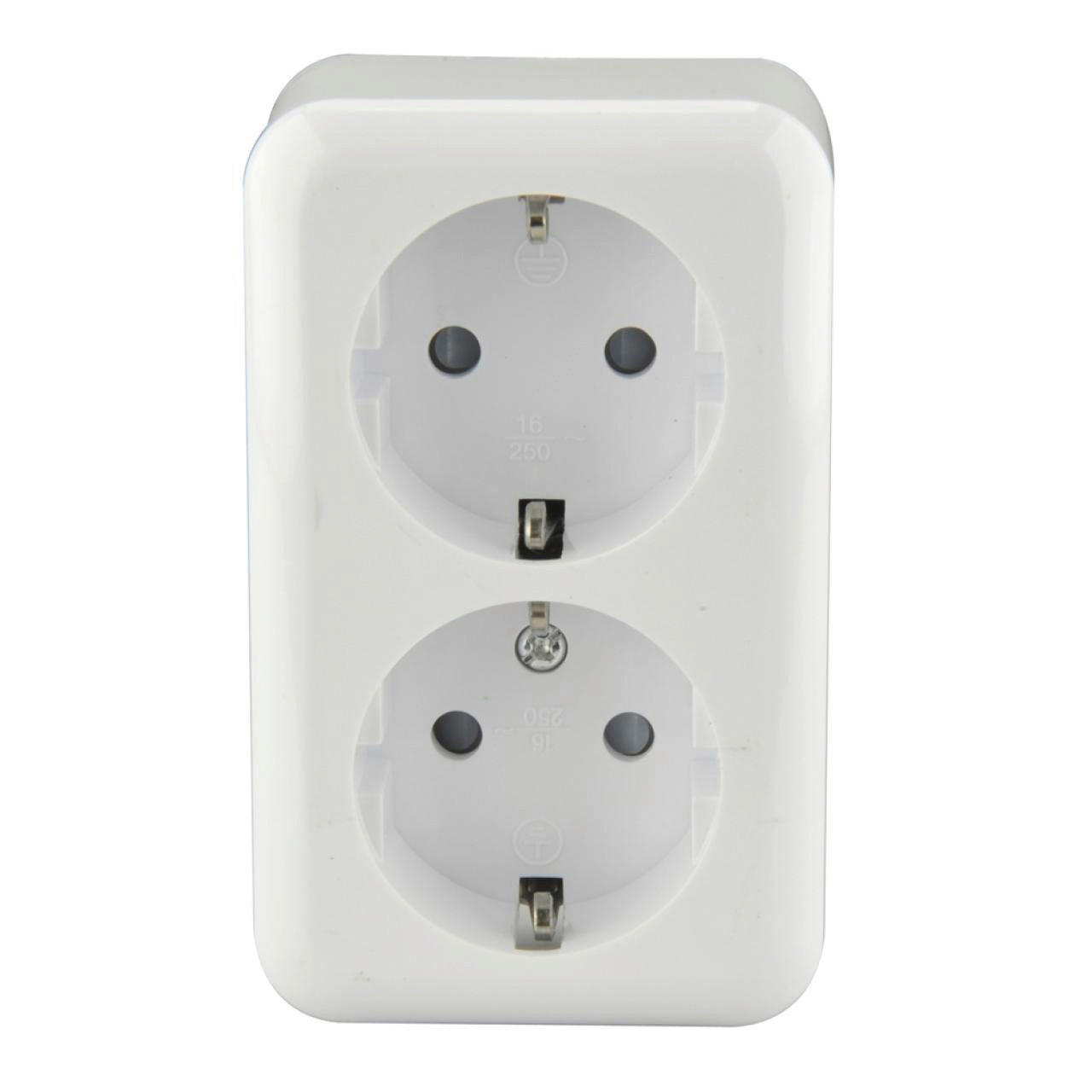 UniTec Steckdose weiß ca. 250 V Steckdose_2fach - weiß - UniTec