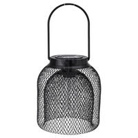 Solarlaterne schwarz Metall B/H/L: ca. 16,5x16,5x20,5 cm Solarlampe - schwarz (20,50/16,50/16,50cm)
