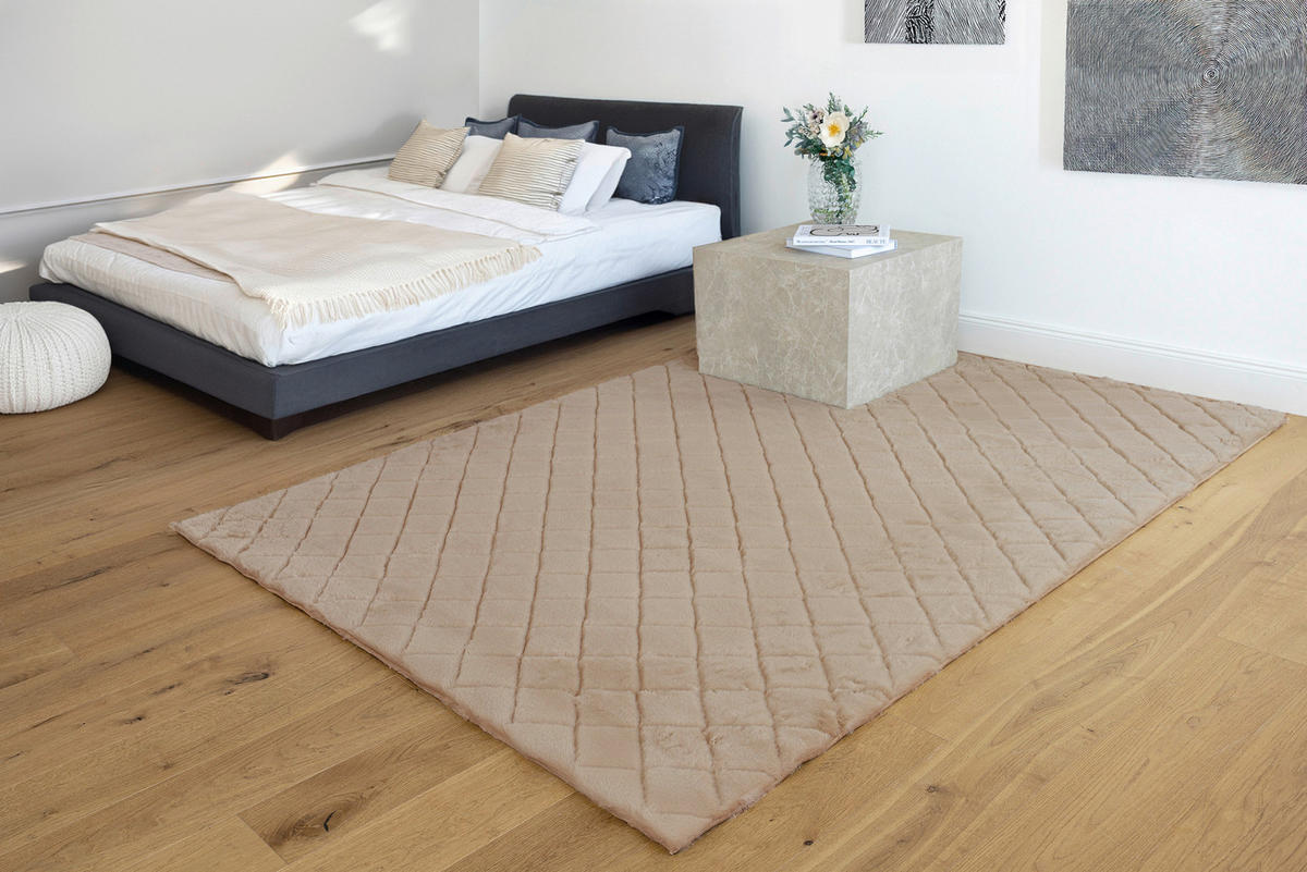 Padiro Hochflorteppich Imala 125 beige B/H/L: ca. 80x3x150 cm Imala 125 - beige (150,00/80,00/3,00cm) - Padiro