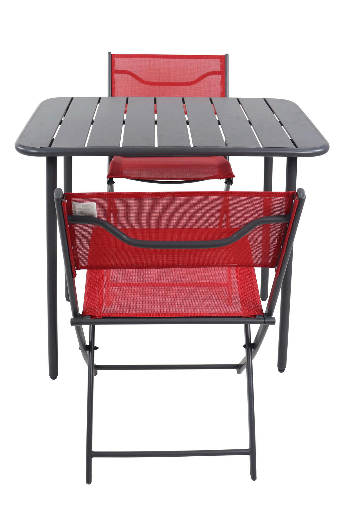 VCM Gartensitzgruppe Sumila rot Stahl B/H/L: ca. 80x72x55 cm Sumila - rot (55,00/80,00/72,00cm) - VCM