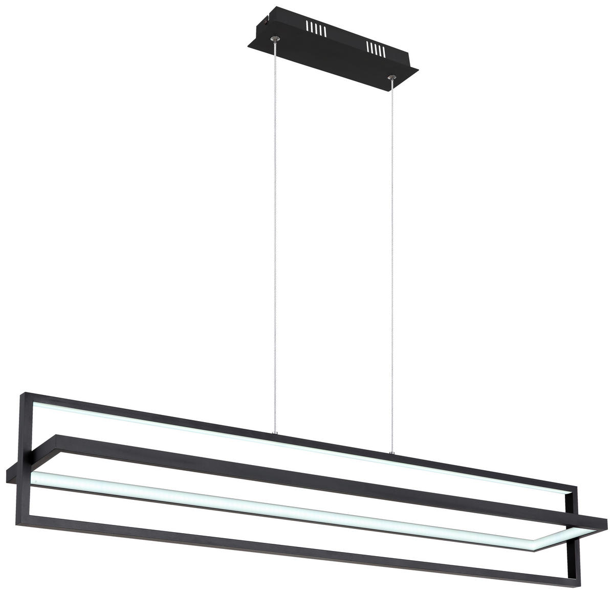 GLOBO LED-Pendelleuchte 67195H mattschwarz Metall Kunststoff B/H/T: ca. 18x120x102 cm FLIPS - mattschwarz (18,00/120,00/102,00cm) - GLOBO
