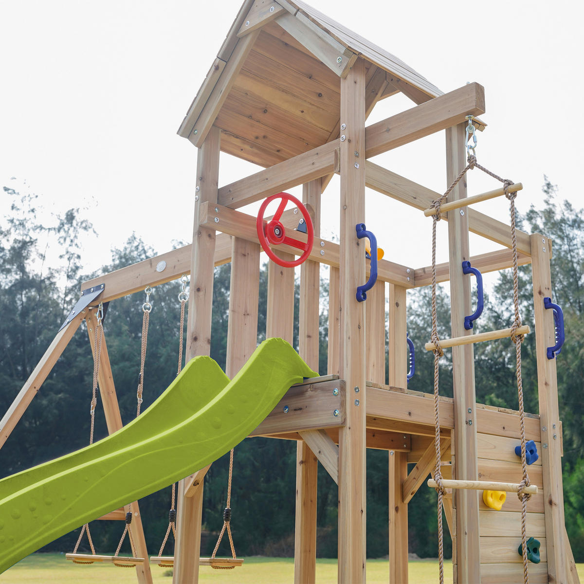 AXI Spielturm Moos grün B/H/L: ca. 342x267x375 cm Moos - braun/grün (375,00/342,00/267,00cm) - AXI