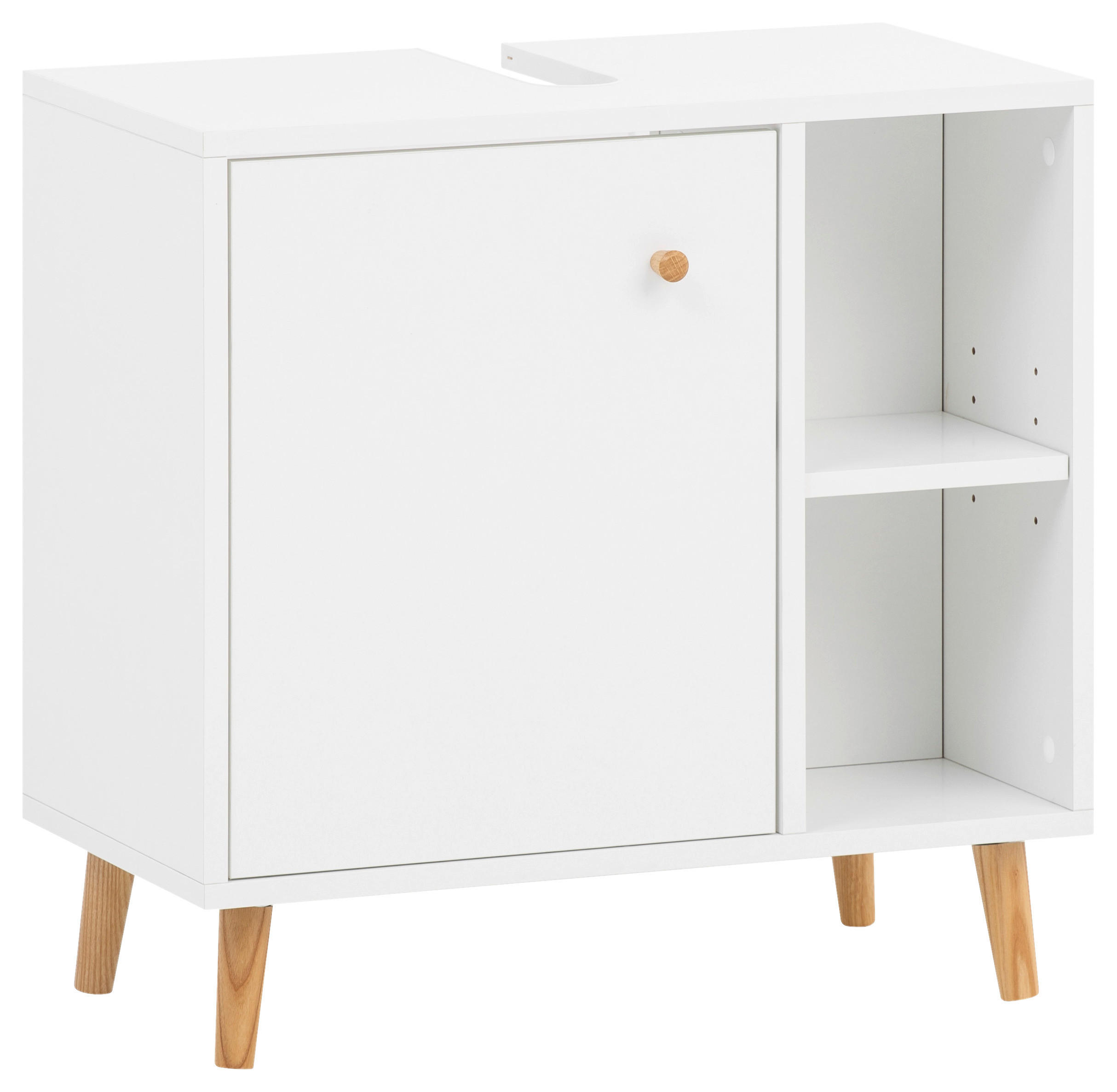 Waschbeckenunterschrank Bjarne weiß matt B/H/T: ca. 60,2x59,3x33,05 cm Bjarne - weiß (60,20/59,30/33,05cm) - Schildmeyer
