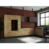 Winkelküche Oliver B/H/T: ca. 370x205x172 cm Oliver - granit/grau (370,00/205,00/172,00cm) - Respekta
