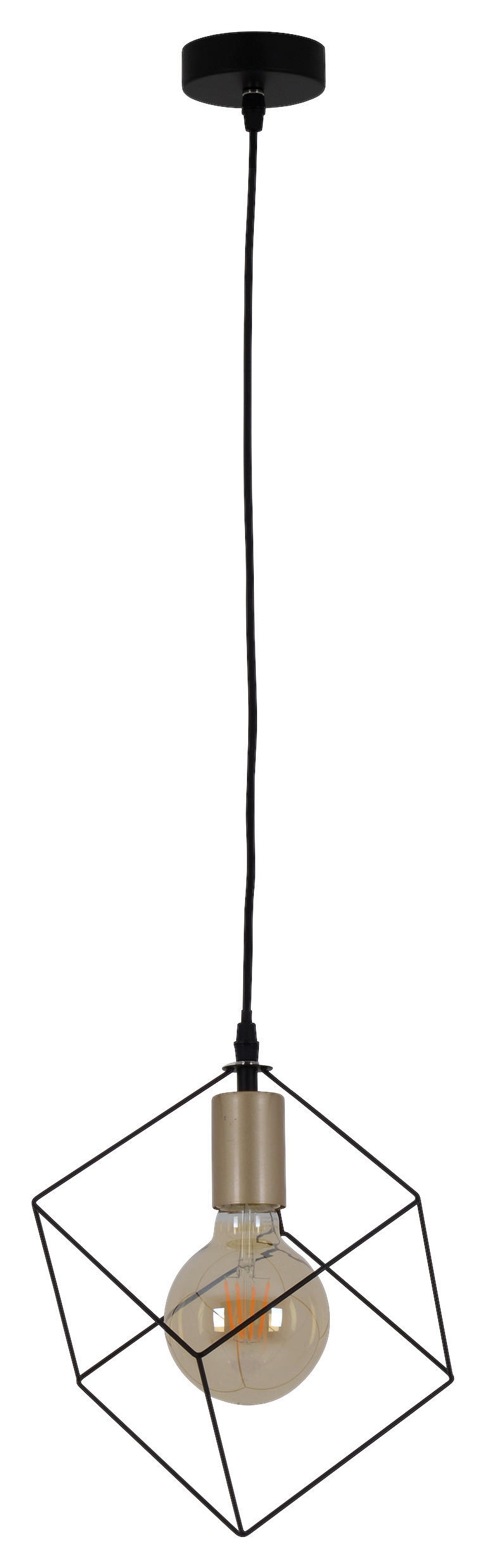 Näve Leuchten Pendelleuchte 6122022 schwarz Glas Metall B/H/T: ca. 16x118x16 cm E27 1 Brennstellen Canto - schwarz (16,00/118,00/16,00cm) - Näve Leuchten