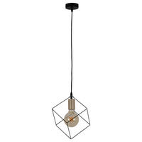 Näve Leuchten Pendelleuchte 6122022 schwarz Glas Metall B/H/T: ca. 16x118x16 cm E27 1 Brennstellen Canto - schwarz (16,00/118,00/16,00cm) - Näve Leuchten