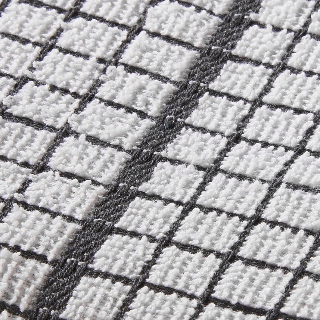 Geschirrtuch Geschirrtuch_Frottee_2erPack grau - weiß/grau (40,00/60,00cm) - POCOline