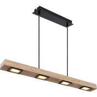GLOBO LED-Pendelleuchte schwarz Metall Glas B/H/T: ca. 8x120x75 cm JOYA - schwarz (8,00/120,00/75,00cm) - GLOBO