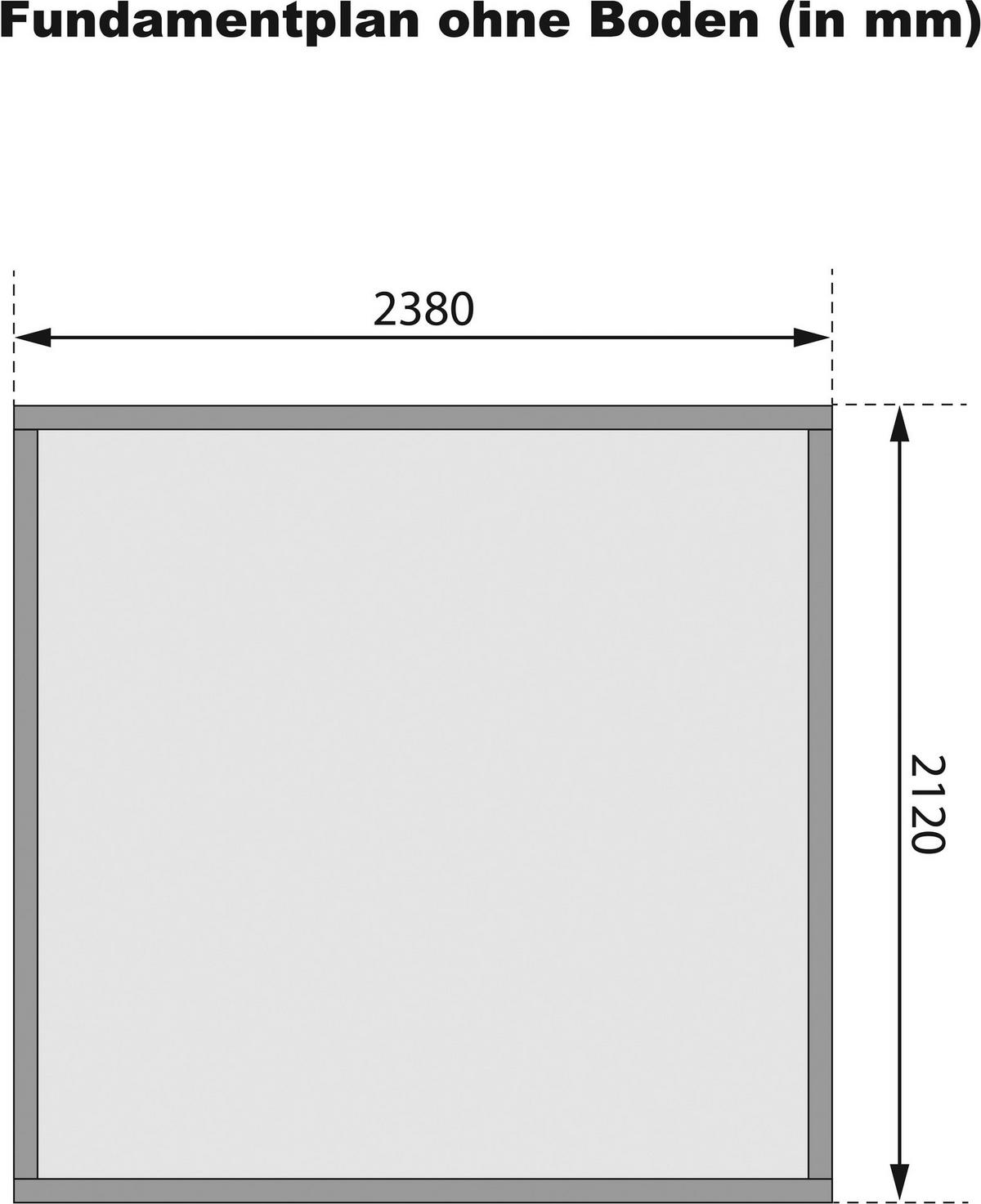 Karibu Gartenhaus Felipo 1 natur B/H/T: ca. 242x217x211 cm Felipo 1 - natur (242,00/217,00/211,00cm) - Karibu