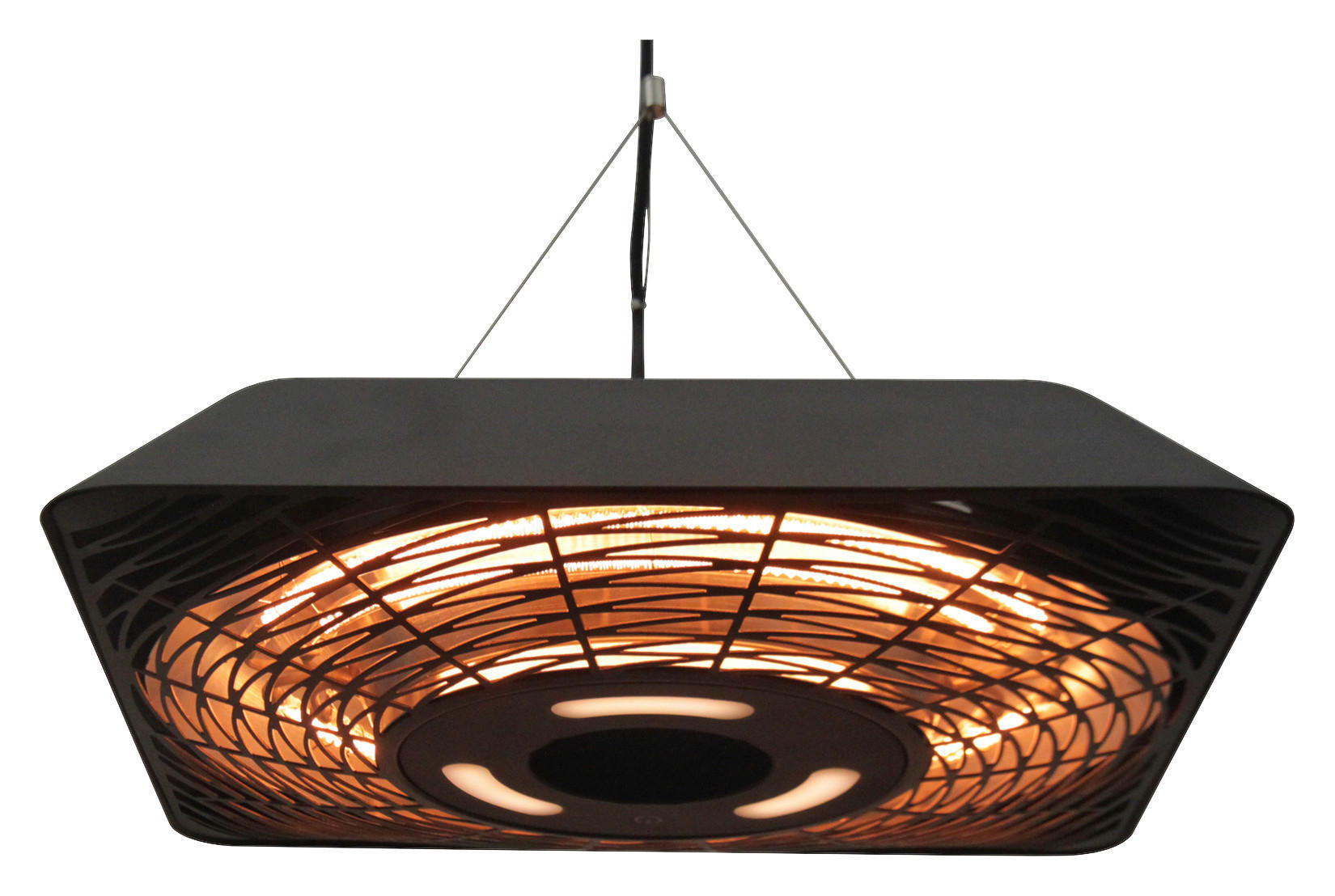 Outsunny Deckenheizstrahler 842-136V90 schwarz B/H/T: ca. 45x10x45 cm Deckenheizstrahler  MH842-136V90 - schwarz (45,00/10,00/45,00cm) - Outsunny