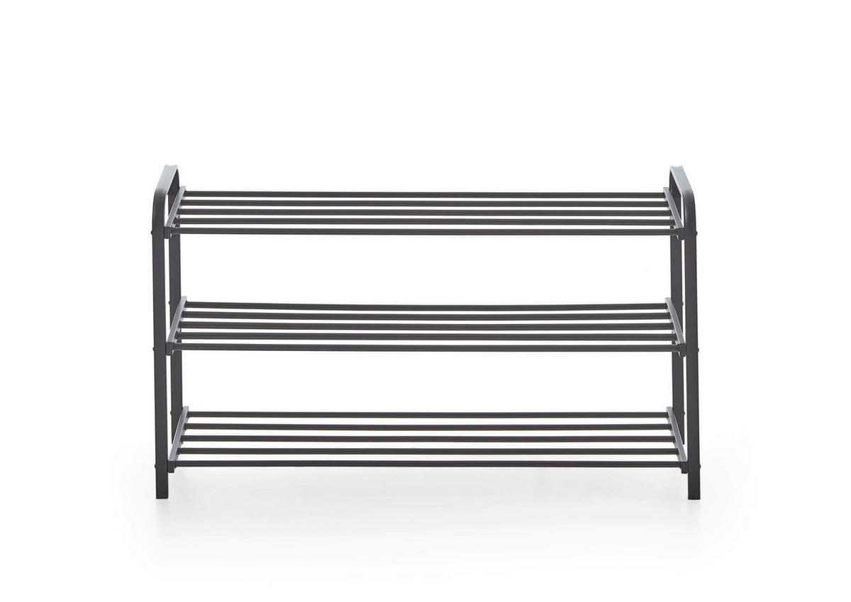 Schuhregal schwarz B/H/T: ca. 89x49x29 cm KLEINMÖBEL Schuhregal - schwarz (89,00/49,00/29,00cm) - xonox.home