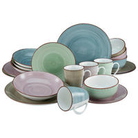 CreaTable Kombiservice Samba multicolor Porzellan 16 tlg. Samba - multicolor - CreaTable