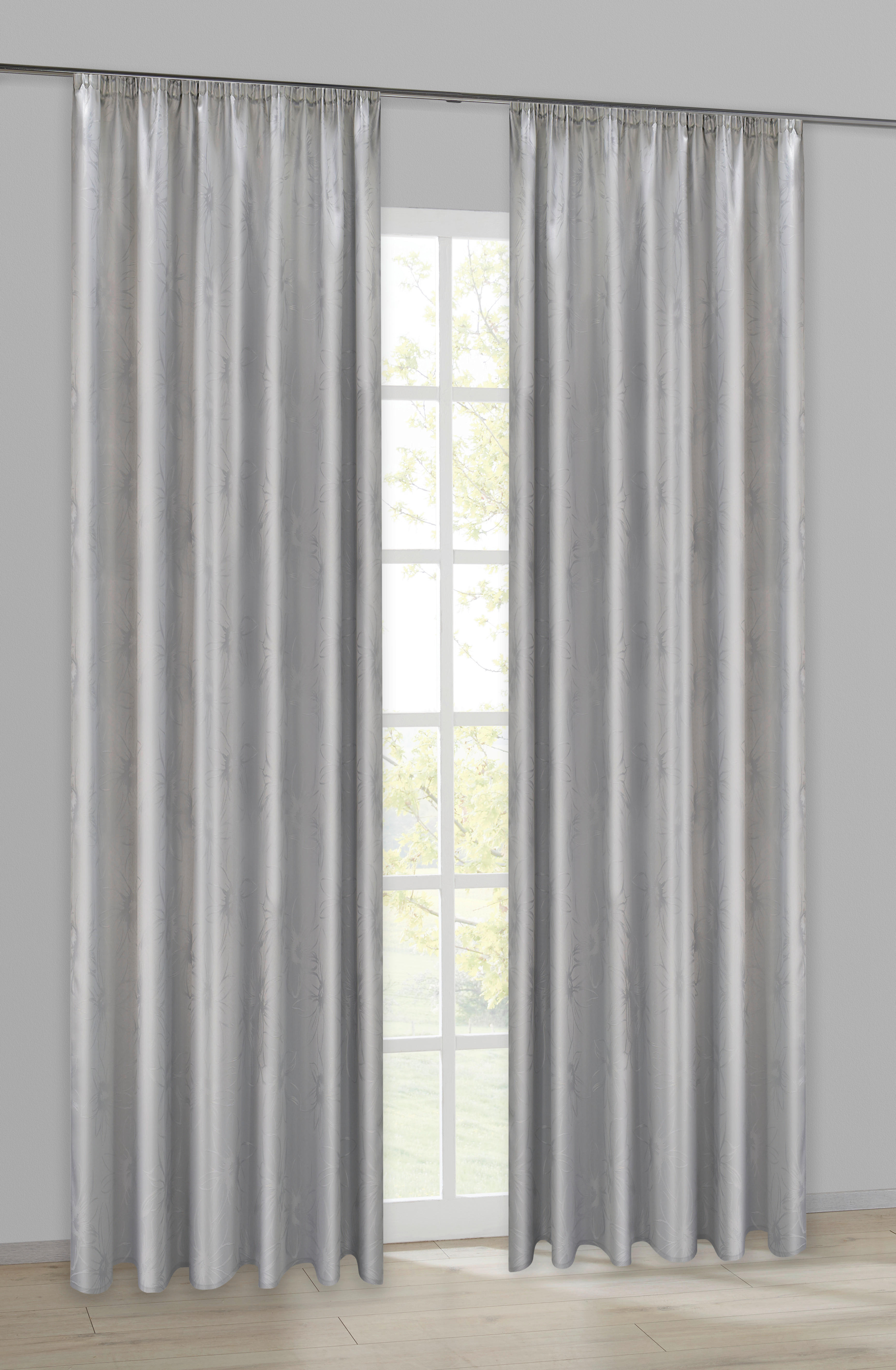 Dekovorhang Paradiso silber B/L: ca. 140x245 cm Paradiso - silber (140,00/245,00cm) - ACUS design collection