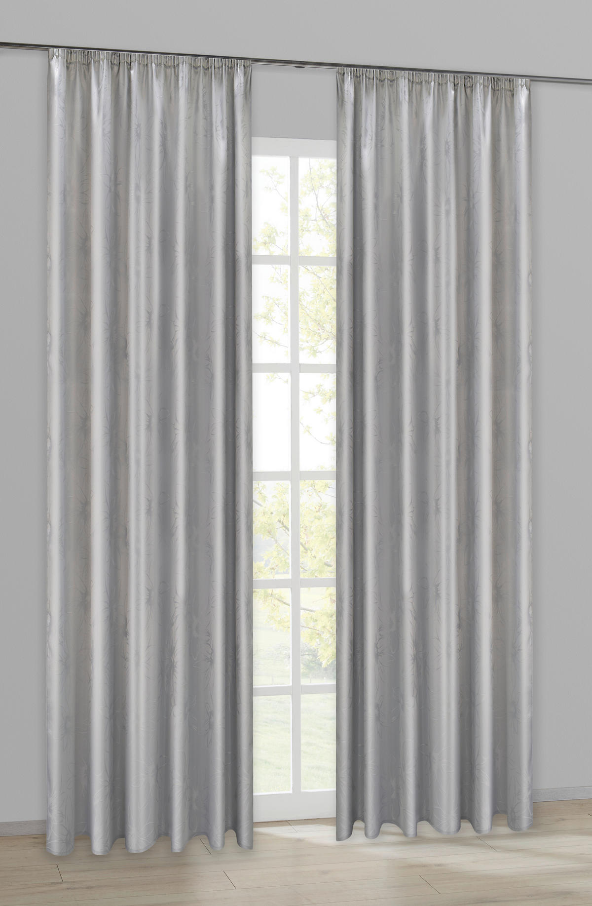 Dekovorhang Paradiso silber B/L: ca. 140x245 cm Paradiso - silber (140,00/245,00cm) - ACUS design collection