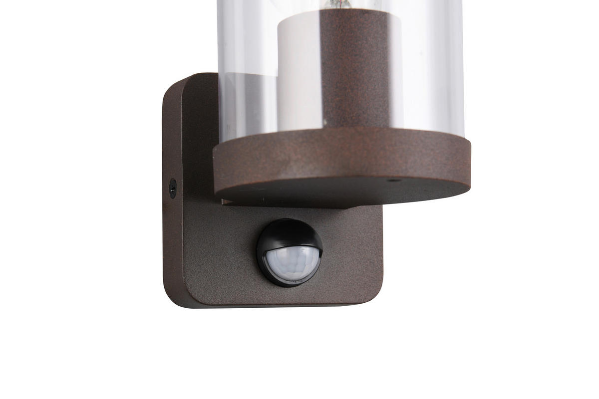 Reality Wandleuchte Bonito R21599124 transparent rostfarbig Kunststoff Metall B/H/T: ca. 9,5x23x12 cm E27 1 Brennstellen Bonito - rostfarbig/transparent (9,50/23,00/12,00cm) - Reality