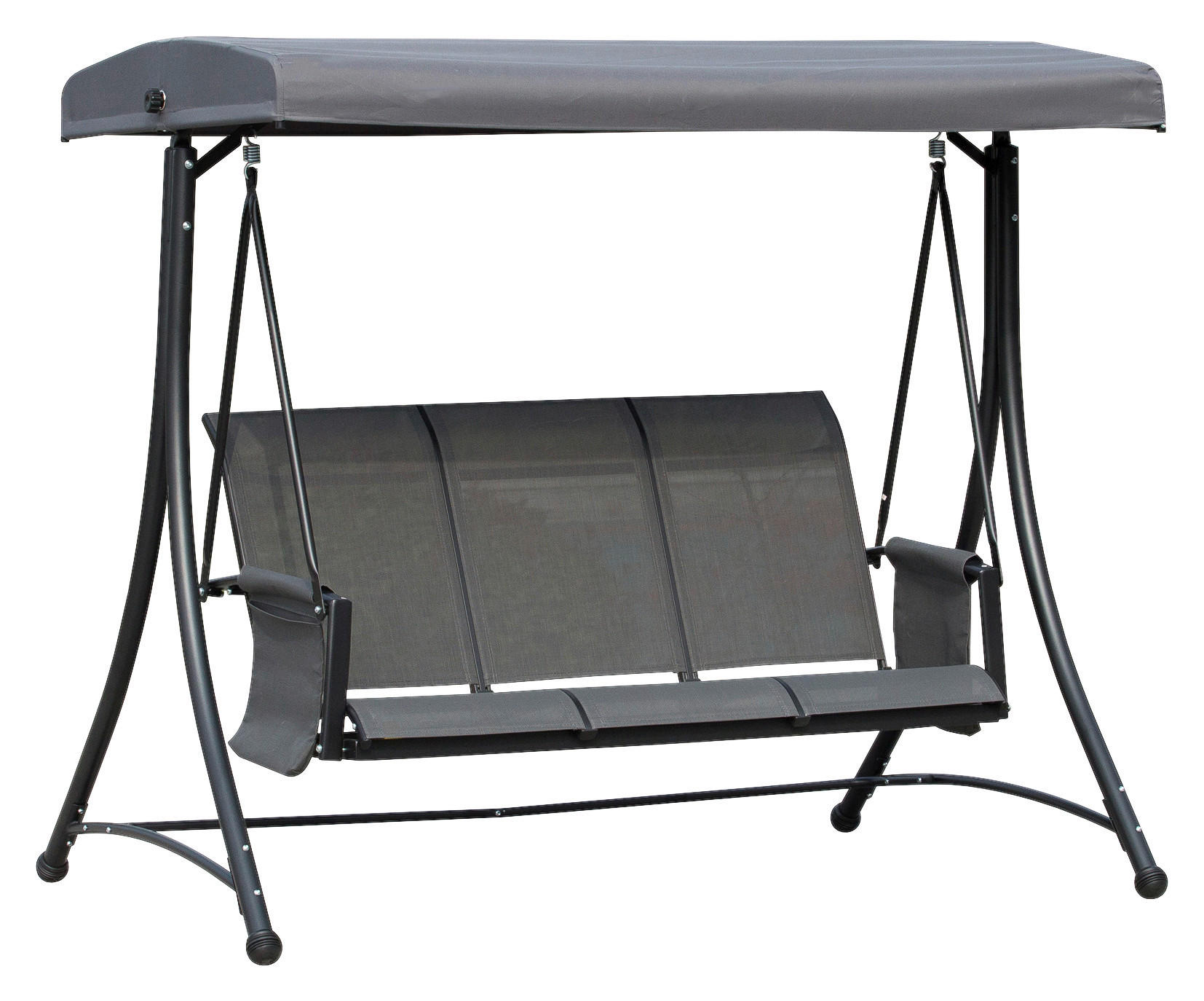 Outsunny Hollywoodschaukel dunkelgrau Metall B/H/T: ca. 196x172x128 cm Hollywoodschaukel - dunkelgrau (196,00/172,00/128,00cm) - Outsunny