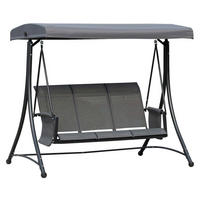 Outsunny Hollywoodschaukel dunkelgrau Metall B/H/T: ca. 196x172x128 cm Hollywoodschaukel - dunkelgrau (196,00/172,00/128,00cm) - Outsunny
