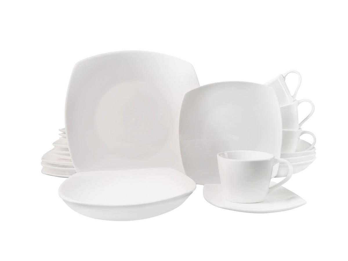 ECHTWERK Kombiservice Classic weiß Porzellan 20 tlg. Classic - weiß (39,00/27,00/29,00cm) - ECHTWERK