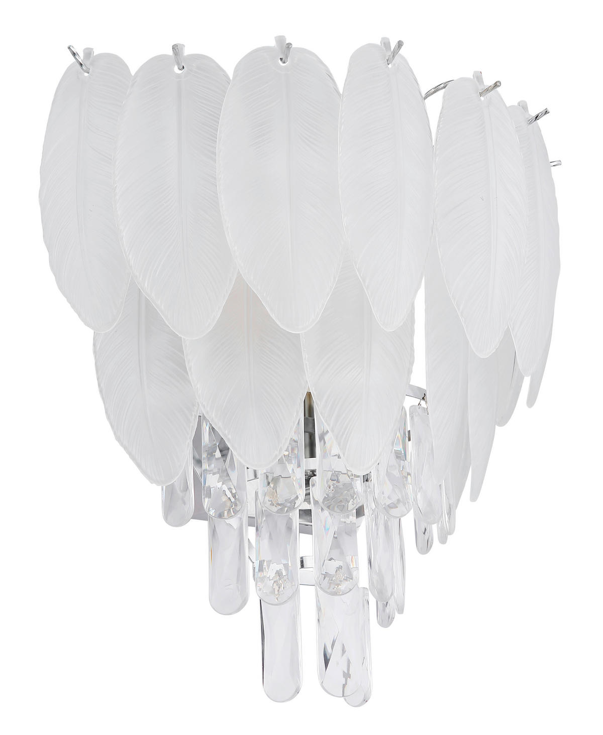 GLOBO Wandleuchte Chrom Rauch Metall Kunststoff B/H/T: ca. 35,5x40x20,5 cm E14 3 Brennstellen DALTON - Chrom/Rauch (35,50/40,00/20,50cm) - GLOBO