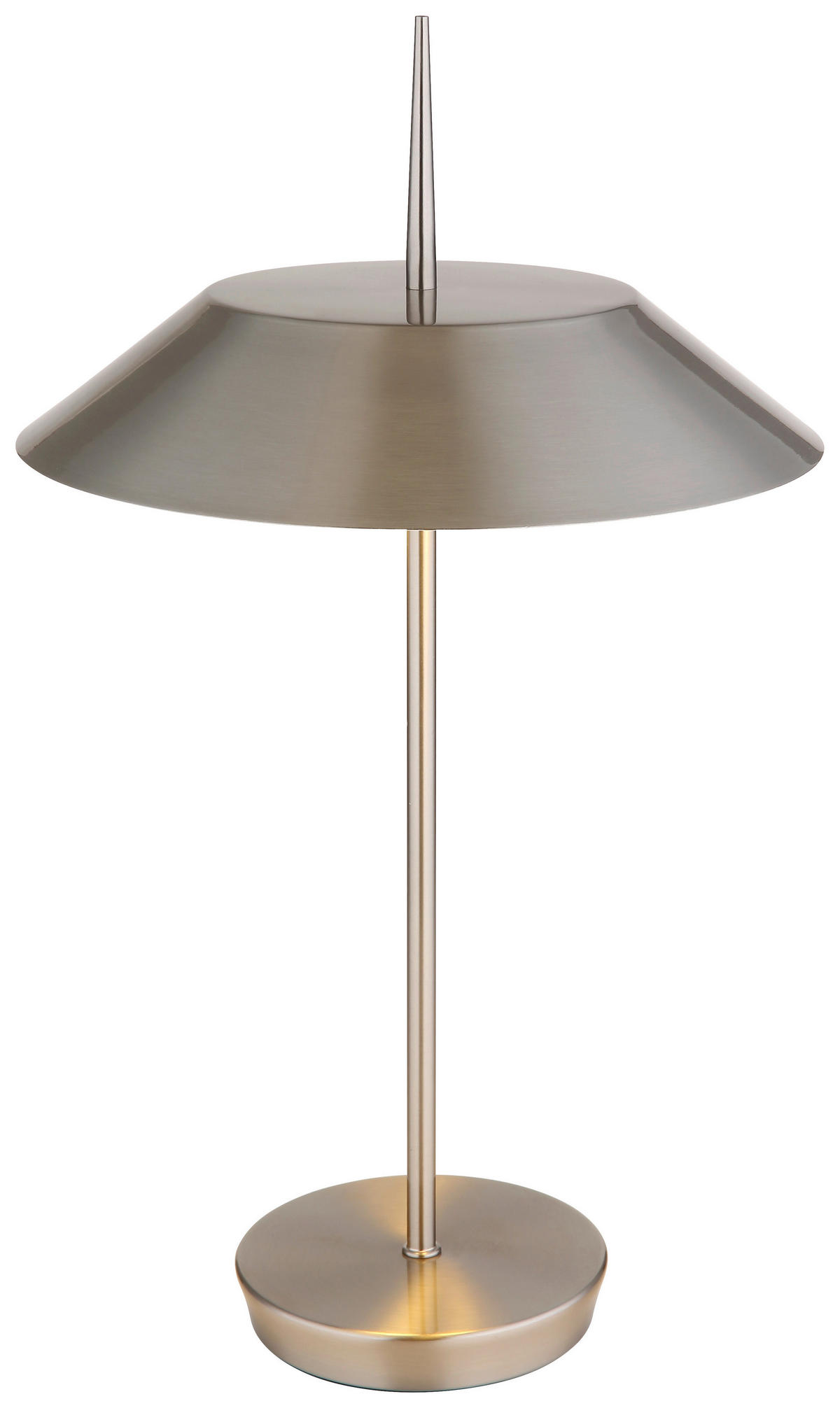 GLOBO Tischleuchte BRENLOR 21032N nickel Textil Metall H/D: ca. 52x30 cm E27 2 Brennstellen BRENLOR - nickel (30,00/52,00cm) - GLOBO