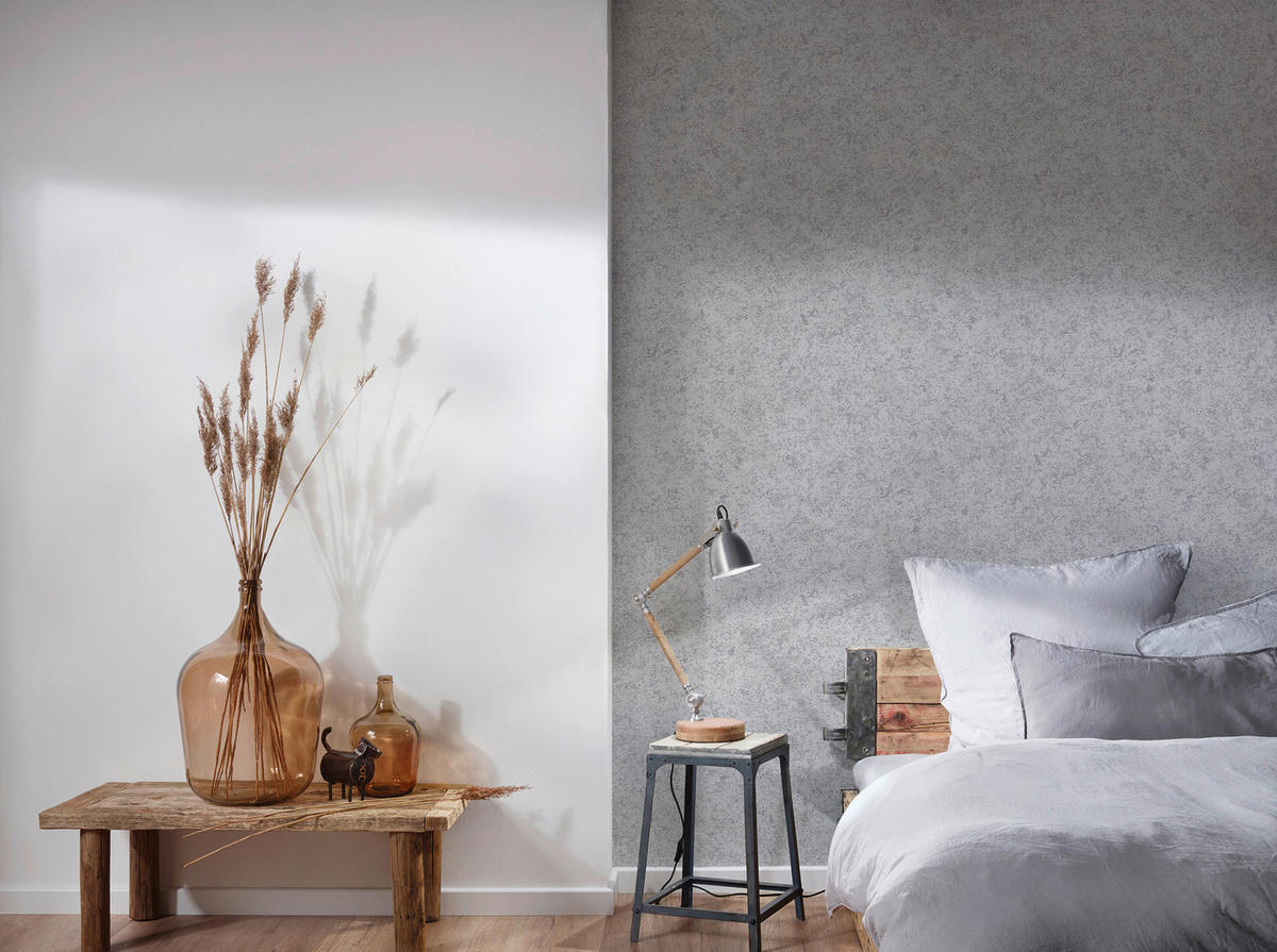 A.S.Creation Vliestapete Attractive Uni grau B/L: ca. 53x1005 cm Attractive - grau (53,00/1005,00cm) - A.S.Creation
