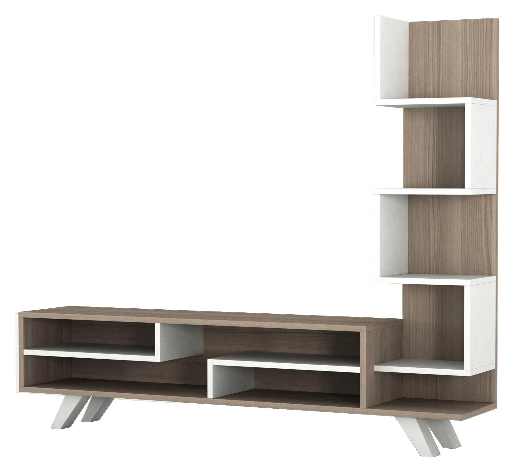 Wohnwand Isabel weiß Cordoba B/H/T: ca. 149x120x29 cm Isabel - Cordoba/weiß (149,00/120,00/29,00cm) - moebel17