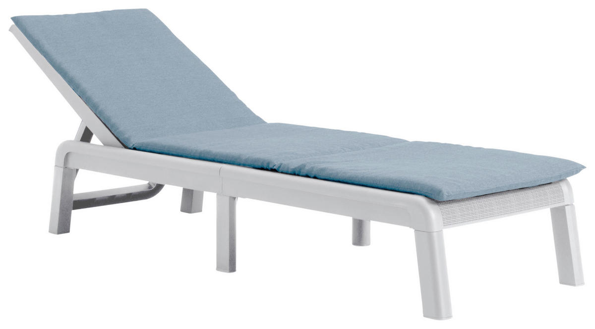 Jardin Sonnenliege Mallorca weiß Kunststoff B/H/L: ca. 59x255x78 cm Mallorca - weiß (78,00/59,00/255,00cm) - Jardin