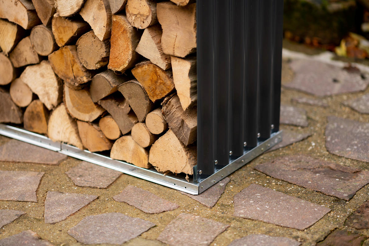 Westmann Kaminholzregal anthrazit B/H/L: ca. 46x111x212 cm Kaminholzregal - anthrazit (212,00/46,00/111,00cm) - Westmann