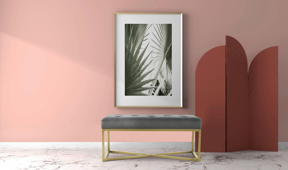 Sitzbank Diaz 101 grau B/H/T: ca. 40x40x90 cm Diaz 101 - gold/grau (40,00/40,00/90,00cm) - 360 Living