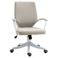 Drehstuhl 921-536BG beige weiß 921-536BG - beige/weiß (62,00/92,00/69,00cm) - Vinsetto