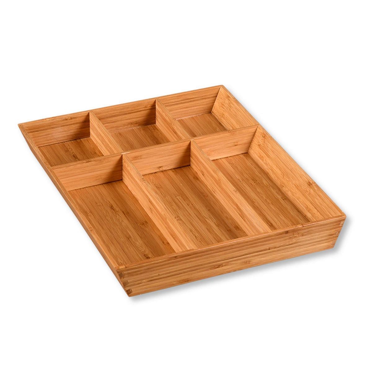 Kesper Besteckkasten braun Bambus B/H/L: ca. 35x5x43 cm Besteckkasten - braun (43,00/35,00/5,00cm) - Kesper