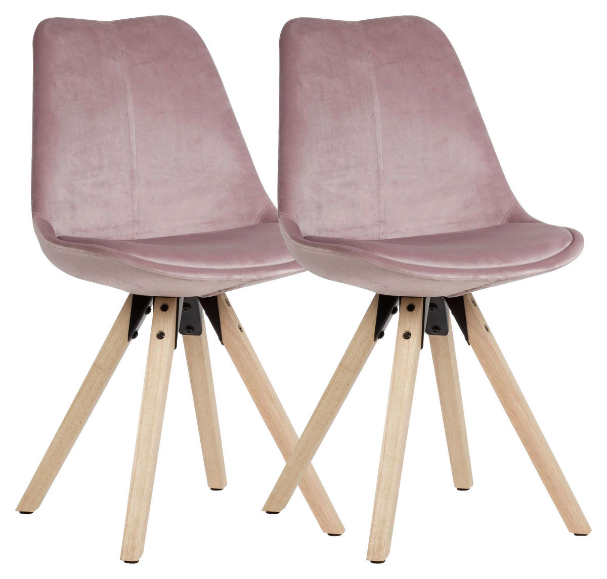 kaufen Stuhl Stoff ▷ rosa 49x87x52 B/H/T: 2er-Set cm ca. Echtholz POCO bei natur online
