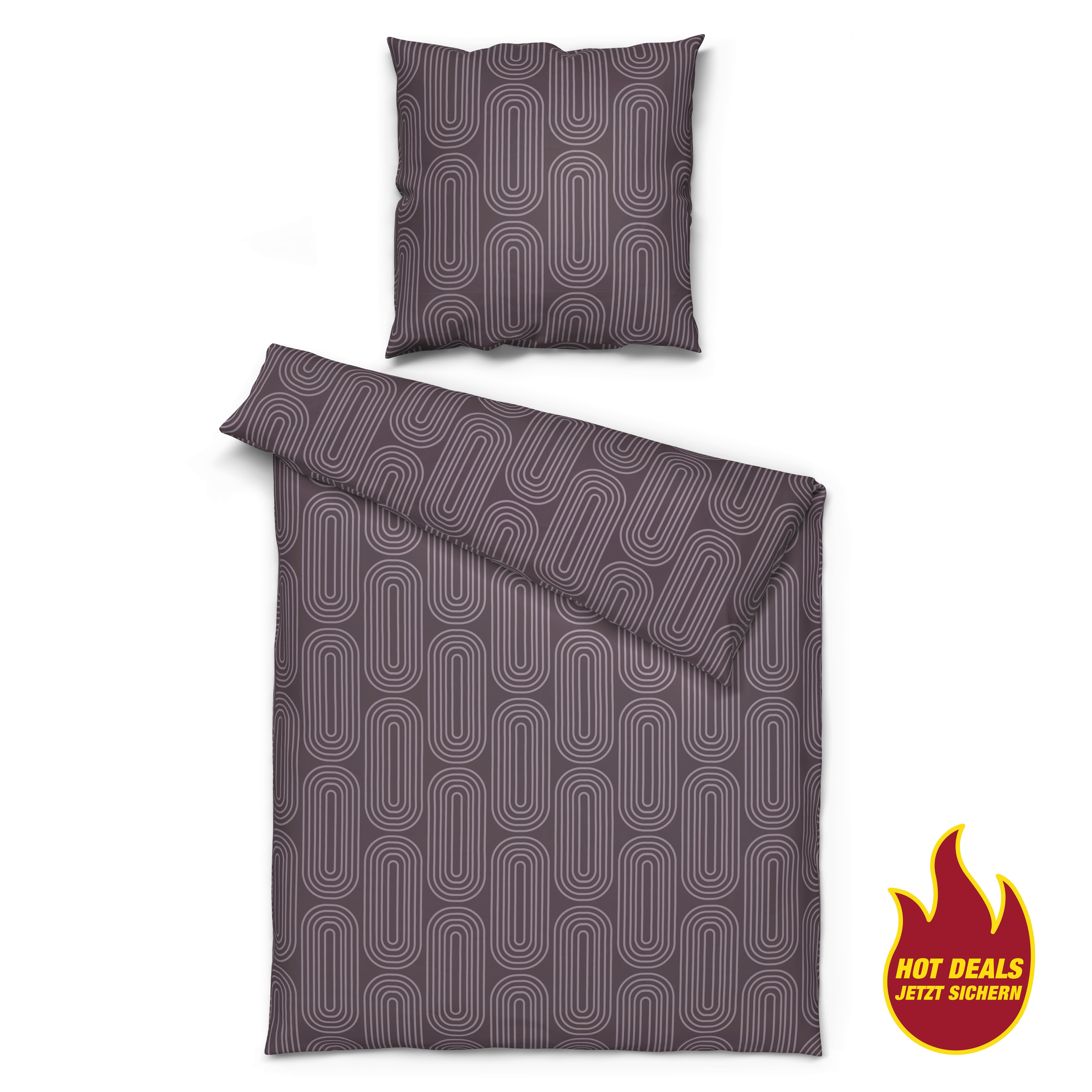 Microfaser Bettwäsche Bettwäsche_Microfaser Modern bord - bordeaux (135,00/200,00cm) - Sensation