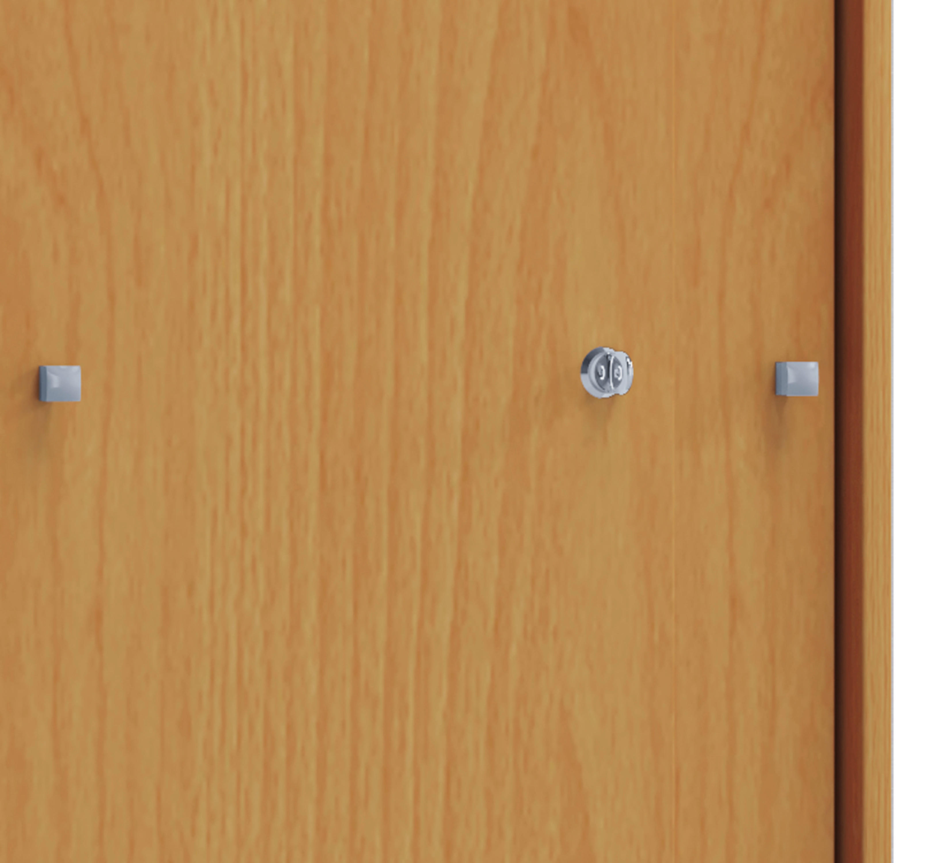 Büroschrank Lona XL mit Schiebetüren buche weiß B/H/T: ca. 70x110x37 cm Lona XL mit Schiebetüren - weiß/buche (70,00/110,00/37,00cm) - VCM Möbel